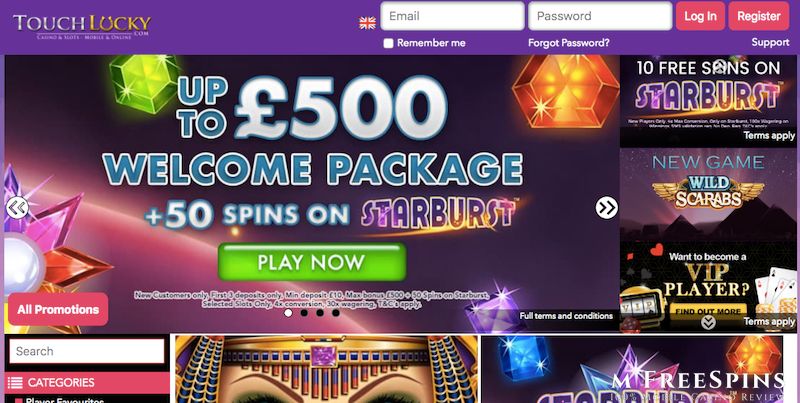 Touch Lucky Mobile Casino Review