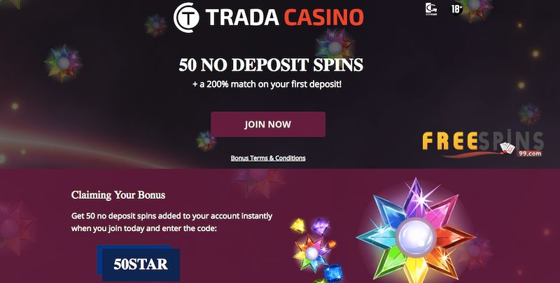 Trada Casino bonus