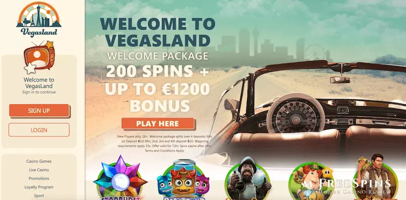 VegasLand Mobile Casino Review