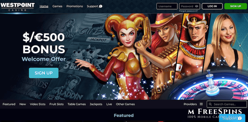 Westpoint Mobile Casino Review