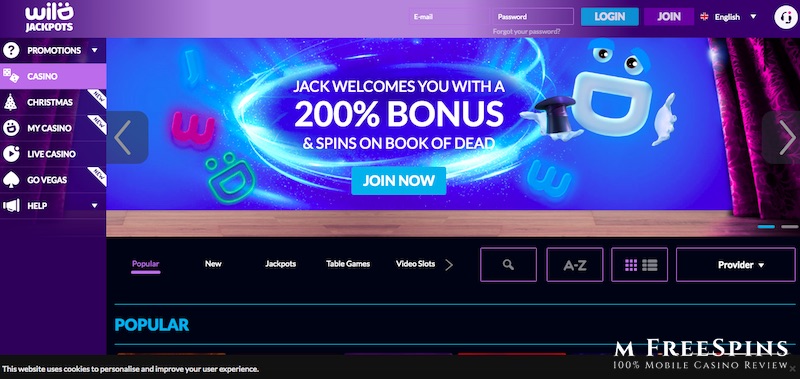 Wild Jackpots Mobile Casino Review