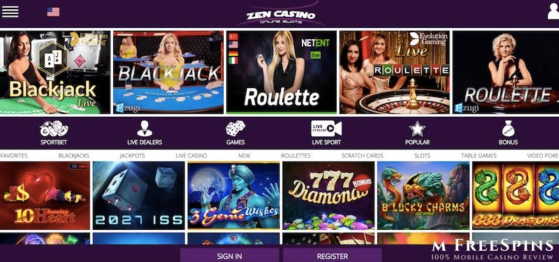 Zen Mobile Casino Review