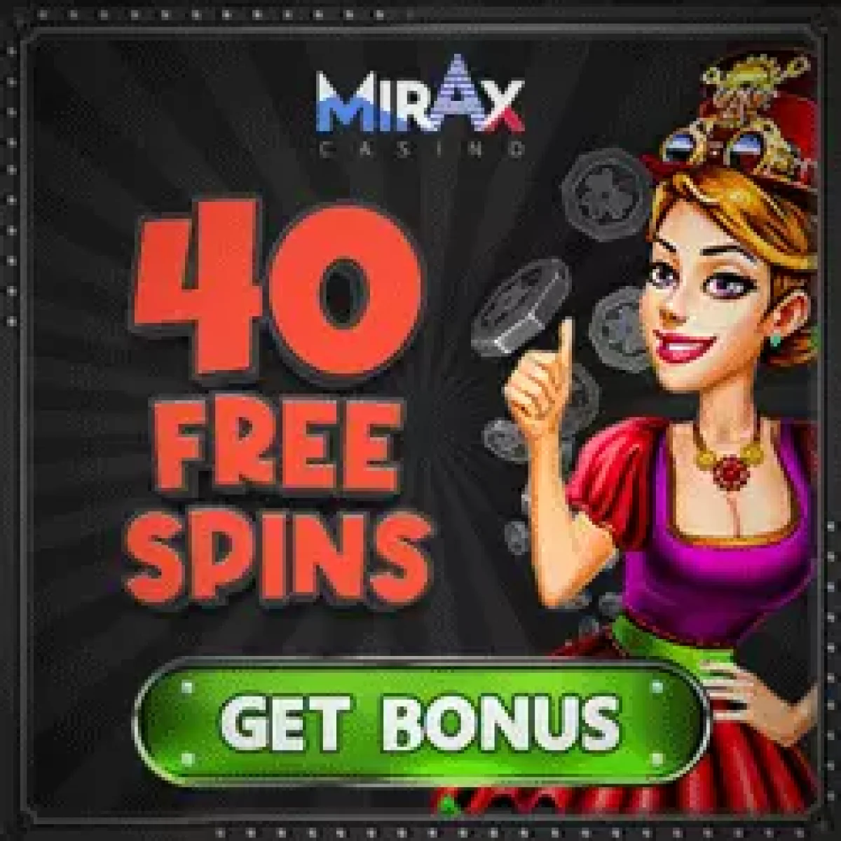 Mirax Casino : 40 Crypto Casino Free Spins No Deposit Bonus
