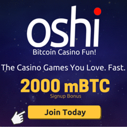 oshi btc casino no deposit bonus codes